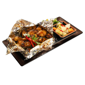 Má heo nướng lá quế